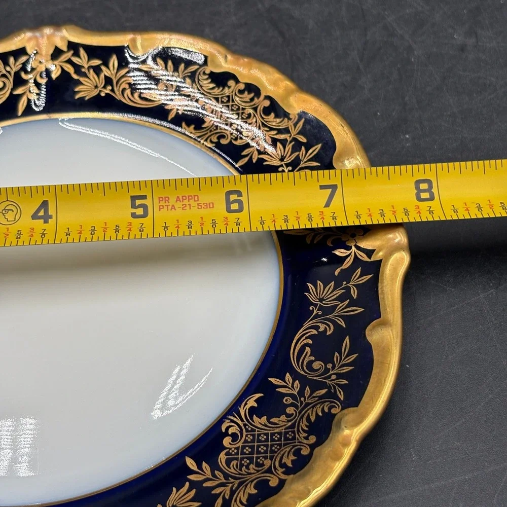 Vtg Weimar Kolbalt Katharina 37 Blue Gold Filigree 7.5